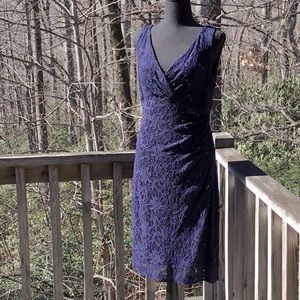 Ralph Lauren Navy Sequin Dressy Dress